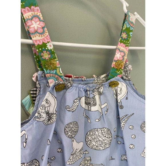 Matilda Jane Top Girls Size 4 Blue circus parade - Picture 5 of 6